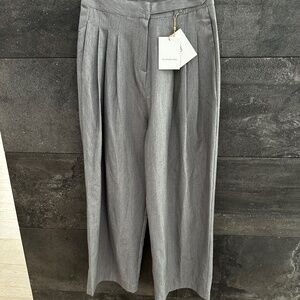 The Frankie Shop Keeley Pants in Gray Melange Size S NWT